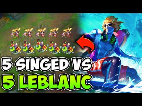 Can 5 Singed Players Beat 5 Leblanc Players? | ONE FOR ALL SINGED