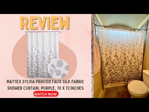 Maytex Sylvia Printed Faux Silk Fabric Shower Curtain, Purple, 70 x 72 Inches Review