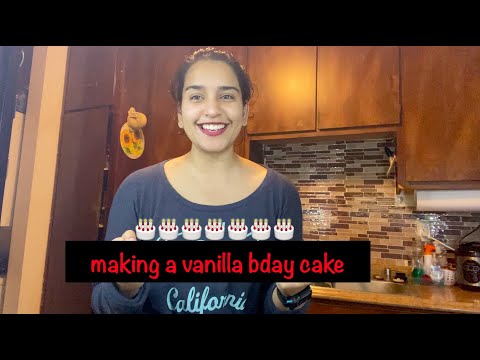 MAKING A VANILLA BDAY CAKE // malavika karthik