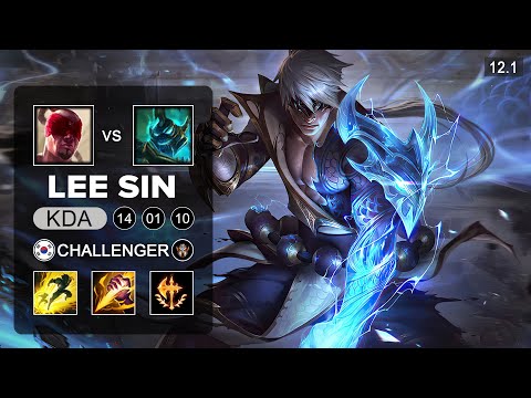 Lee Sin Jungle vs Hecarim - KR Challenger - Season 12 Patch 12.1