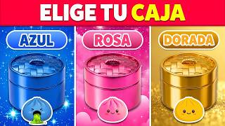 Elige tu Caja 🎁 Rosa 🎀 Dorada 💛 Azul 💙 Dumpling Squishy BUENO o MALO
