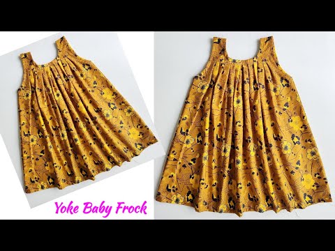 Yoke Baby Frock Cutting and stitching Very Easy | Yoke Baby Frock