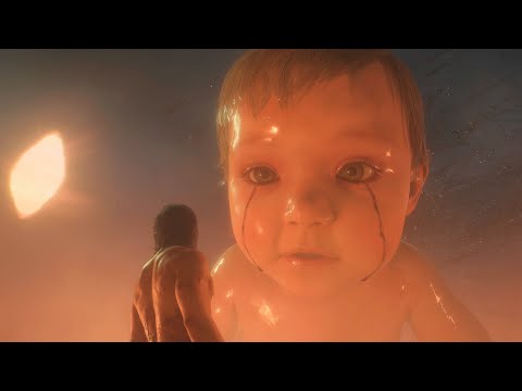 Lou transforms into a giant baby and eats Higgs - Death Stranding 2
