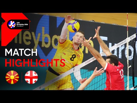 Highlights | North Macedonia vs. Georgia | CEV EuroVolley 2026 | Qualification Phase M | Pool F