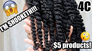 BOMB TWIST OUT ON TYPE 4 HAIR USING AFFORDABLE PRODUCTS | Luchi Loyale