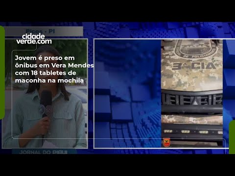 Jovem é preso em ônibus em Vera Mendes com 18 tabletes de maconha na mochila