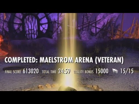 ESO Veteran Maelstrom Arena Magicka Nightblade 613k and build Gold Road PS5 EU
