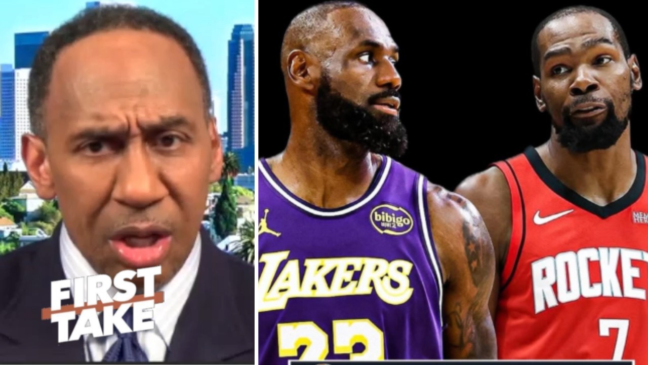 FIRST TAKE | If LeBron leads Lakers past KD, Rockets in Round 1, the GOAT convo is over - Stephen A.