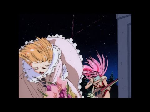 Flower girl blasted by a wind gust - Macross 7 (E1, 1994)