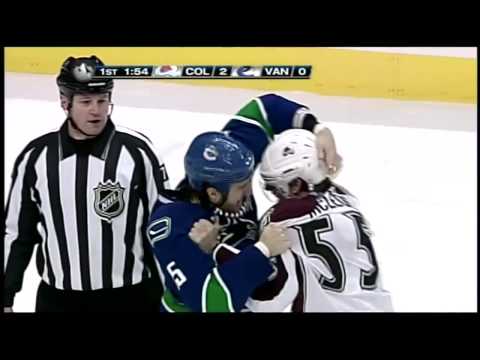 Cody McLeod vs Tanner Glass Nov 20, 2009