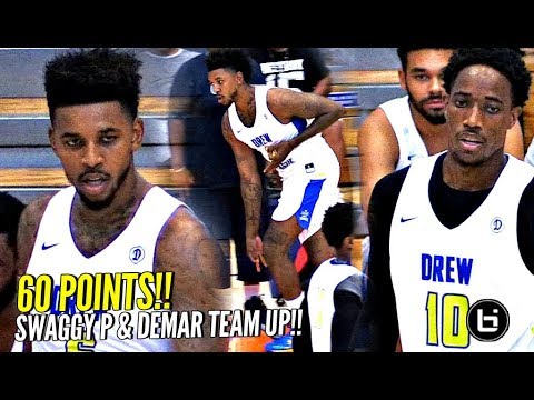 Nick Young Drew League DEBUT! Drops 60 POINTS w/ DeMar DeRozan!!! Young Kobe & Swaggy P!