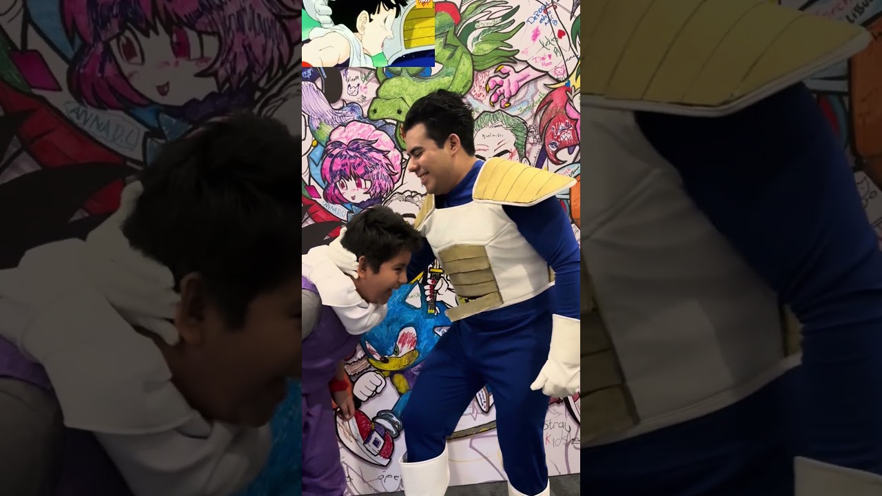 Kid Gohan vs. Vegeta (real version): Did I pull it off or not? 👀 #anime #cosplay #entertainment #...