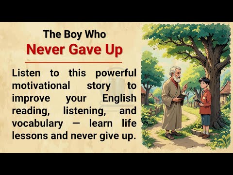 Reading and Listening Practice || The Boy Who Never Gave Up || Graded Reader || Learn English