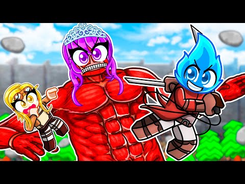 Having a ATTACK ON TITAN ANIME FAMILY WITH FANGIRLS in Roblox!