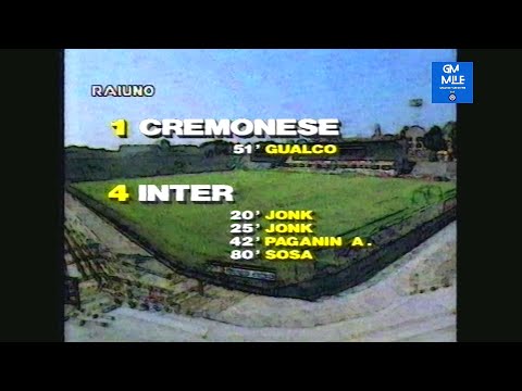 1993-94 (20^ - 23-01-1994) Cremonese-INTER 1-4 [Jonk,Jonk,A.Paganin,Gualco,Sosa] 90°Minuto Rai1