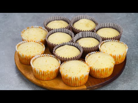 12 Vanilla Cupcakes With 2 Eggs|Perfect Vanilla Cupcakes-Kids Favourite/How to make Vanilla Cupcake