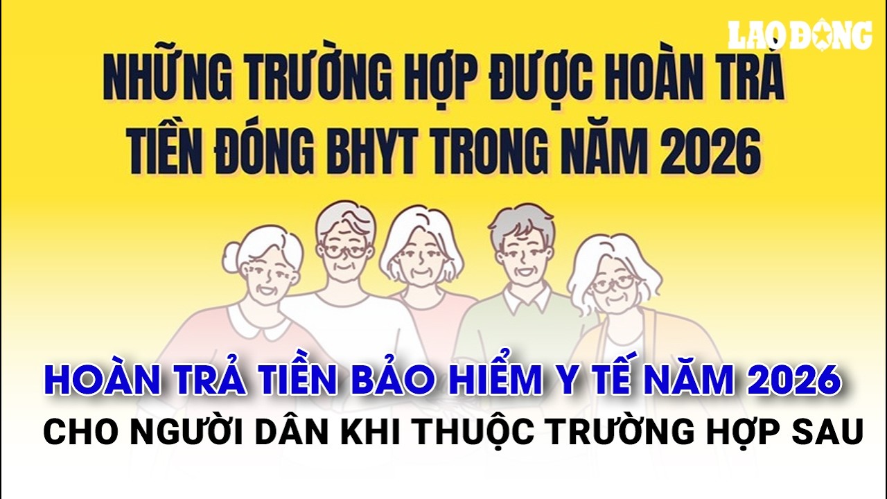 Hoàn trả tiền bảo hiểm y tế năm 2026 cho người dân khi thuộc trường hợp sau