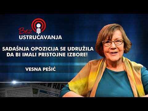 Vesna Pešić - Sadašnja opozicija se udružila da bi imali pristojne izbore!