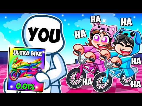 YOU Pretended to be a NOOB in Bike Obby, Then used a 0.01% BIKE…