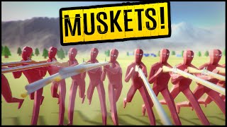 NEW MUSKETS vs PEASANT ARMY Massacre! Shots Go Through How Many? ➤ Totally Accurate Battle Simulator