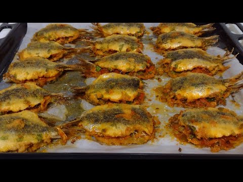 Sardines stuffed with baked vegetables - Sardinas rellenas con verduras al horno