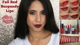 Red/Burgundy Fall Lipsticks for Indian/Pakistani/MAC NC42/Tan/Brown Skin