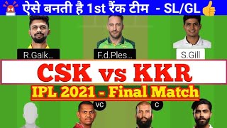 CSK vs KKR Final Match Dream11, CSK vs KKR Dream 11 Today Match, CSK vs KKR Dream11 Team Today IPL
