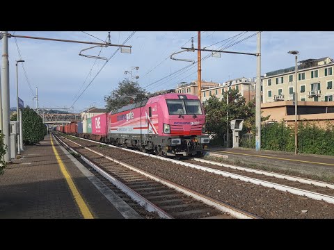 TCS 51075 Melzo Scalo - Genova Voltri FM, E.193.592 OGC "lady Pink Melzo" a Genova Rivarolo