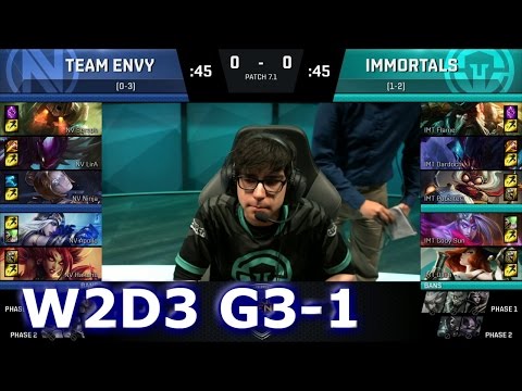 Team EnVyUs vs Immortals Game 1 | S7 NA LCS Spring 2017 Week 2 Day 3 | NV vs IMT G1 W2D3