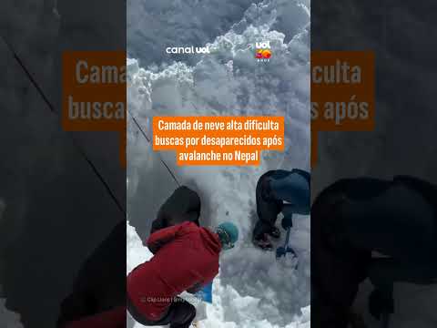Camada de neve alta dificulta buscas por desaparecidos após avalanche no Nepal