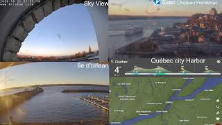 🔴LIVE Québec | Château Frontenac • Harbor • Sky Cam • Radar 24/7 live webcam