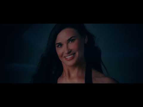 Trailer end card: title on black with pulsing synth hit