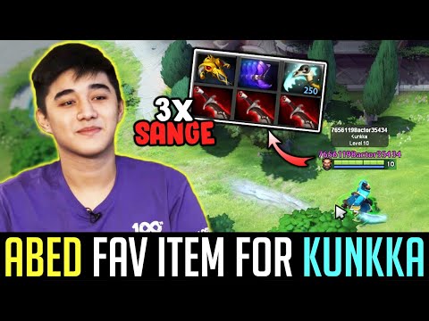 Abed NEW Favorite ITEM for KUNKKA 3X SANGE - 11,000 MMR IQ BUILD DOTA 2
