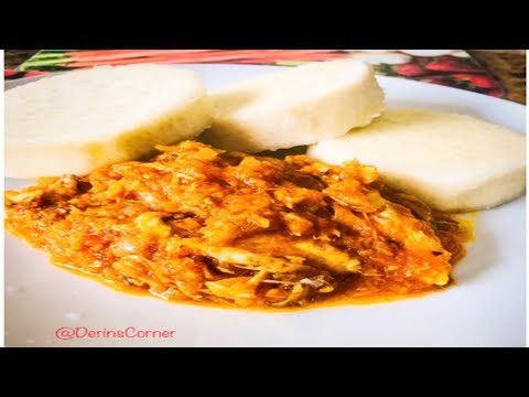 How to make Boiled Yam and Mackerel Fish Sauce/Stew