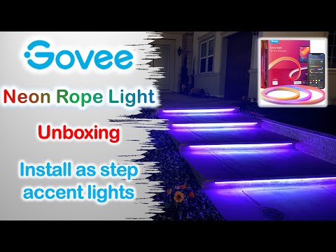 Govee LED Neon Rope Light | Unboxing | Installation as outdoor stair accent lights