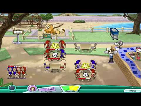 Diner Dash 4: Hometown Hero Walkthrough - Level #2 - Safari Cafe at the Zoo - New Counter
