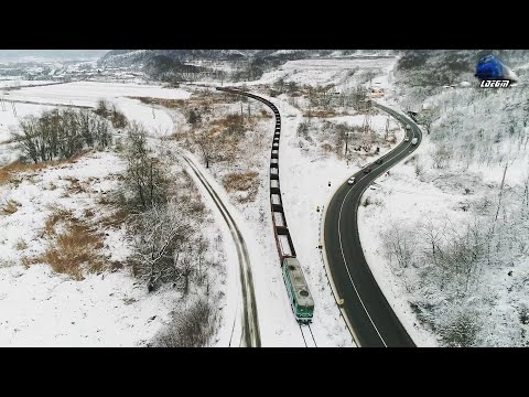 ❄🚁🚂Fluieroasa 60-0003-3 Whistle Loko&Marfar UTZ Freight Train in Zăpadă/Snow in Jibou 15 Jan 2021