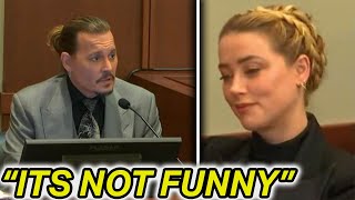 Amber Heard Seen Smiling As Audio Recordings Are Being Played...
