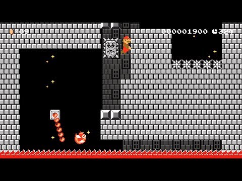 Eric's Super Mario Maker 2 Levels: Flooding Lava Fortress