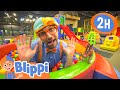Blippi Visits An Indoor Playground Blippi Kids Playground Educational Videos For Kids