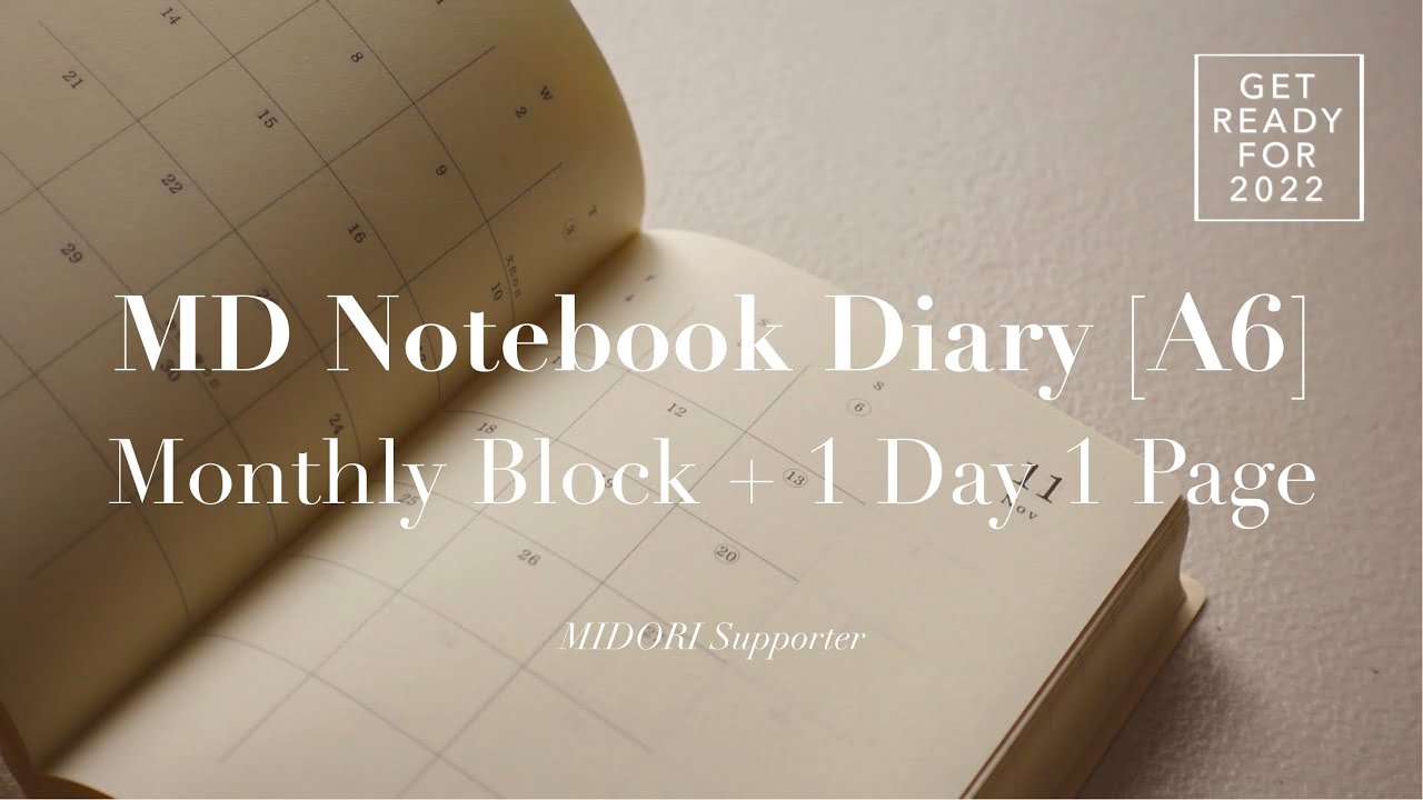 EP 2 : 2022 MD Notebook Diary [A6] | Monthly Block + 1 Day 1 Page