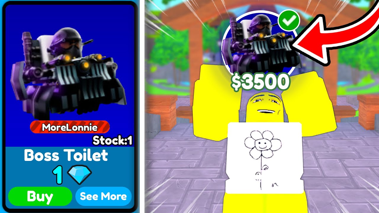 😜 New Boss Toilet *GODLY* For ONLY 1 GEM?! 🤑 New Units Trades 💰 - Toilet Tower Defense | Roblox