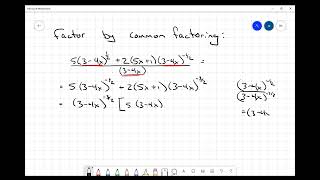 Common factoring requiring some initial simplification