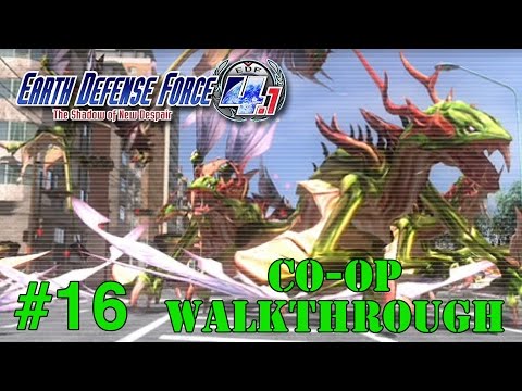 Earth Defense Force 4.1: The Shadow of New Despair (Full CoOp WalkthroughGameplay) - Part 16 (76-79)