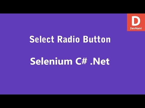 Selenium C Select Radio Button