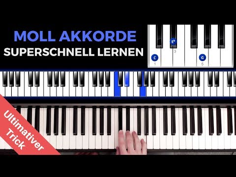 Alle Moll Akkorde in 5min am Klavier lernen! Mit diesem Trick gelingt's!