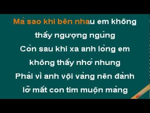 Loi Chua Noi Karaoke - Thùy Chi - CaoCuongPro