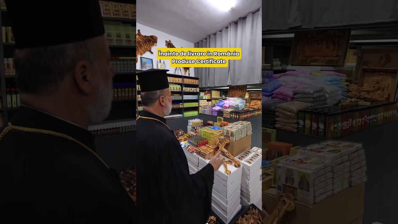 Sfințirea Produselor de către Preot în Magazinul din Țara Sfântă