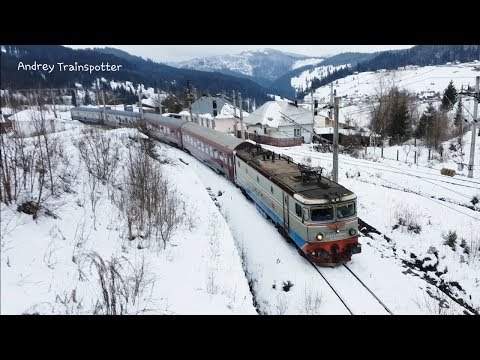 Trenuri prin zapada / Trains in Snow in Mestecanis (Bucovina - Romania)