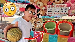 IMPOSSIBLE CARNIVAL GAME CHALLENGE!!! (HACKS 100% WIN EVERY TIME)
